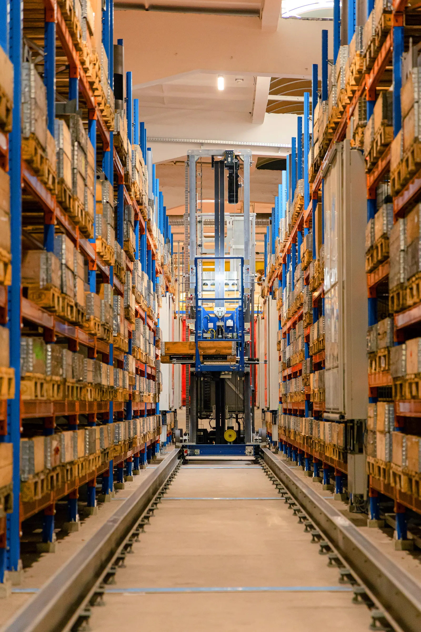 The automated warehouse aisle